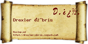 Drexler Ábris névjegykártya